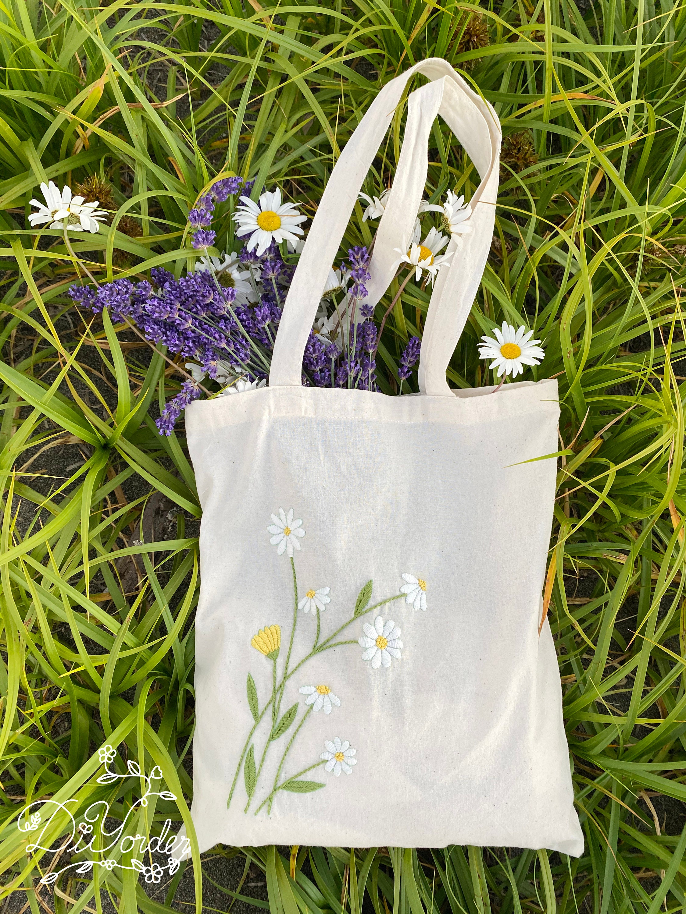 Faith Daisy Flower floral print woman Gift Tote Bag