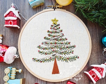 クリスマスツリー刺繍キット：DIYオーナメントセット - Etsy 日本