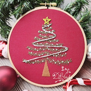 2024 Christmas Tree Ornament Kit, embroidery kits, Christmas ornament set, DIY Christmas gift ,Christmas tree,2024 Christmas Embroidery Kit