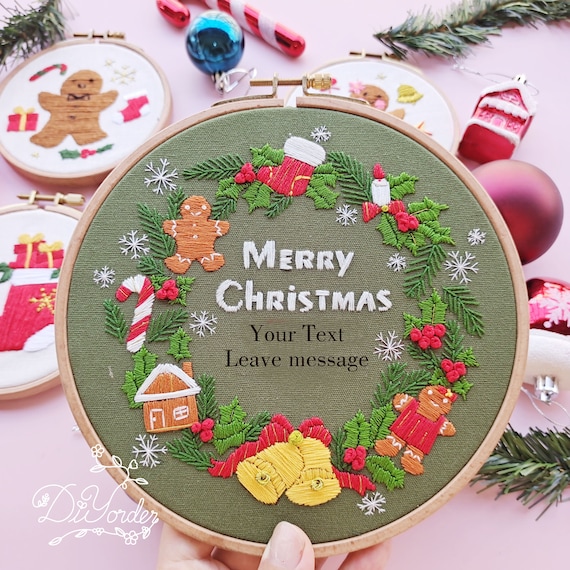 Easy Embroidery Hoop Christmas Ornaments - Thistle Key Lane