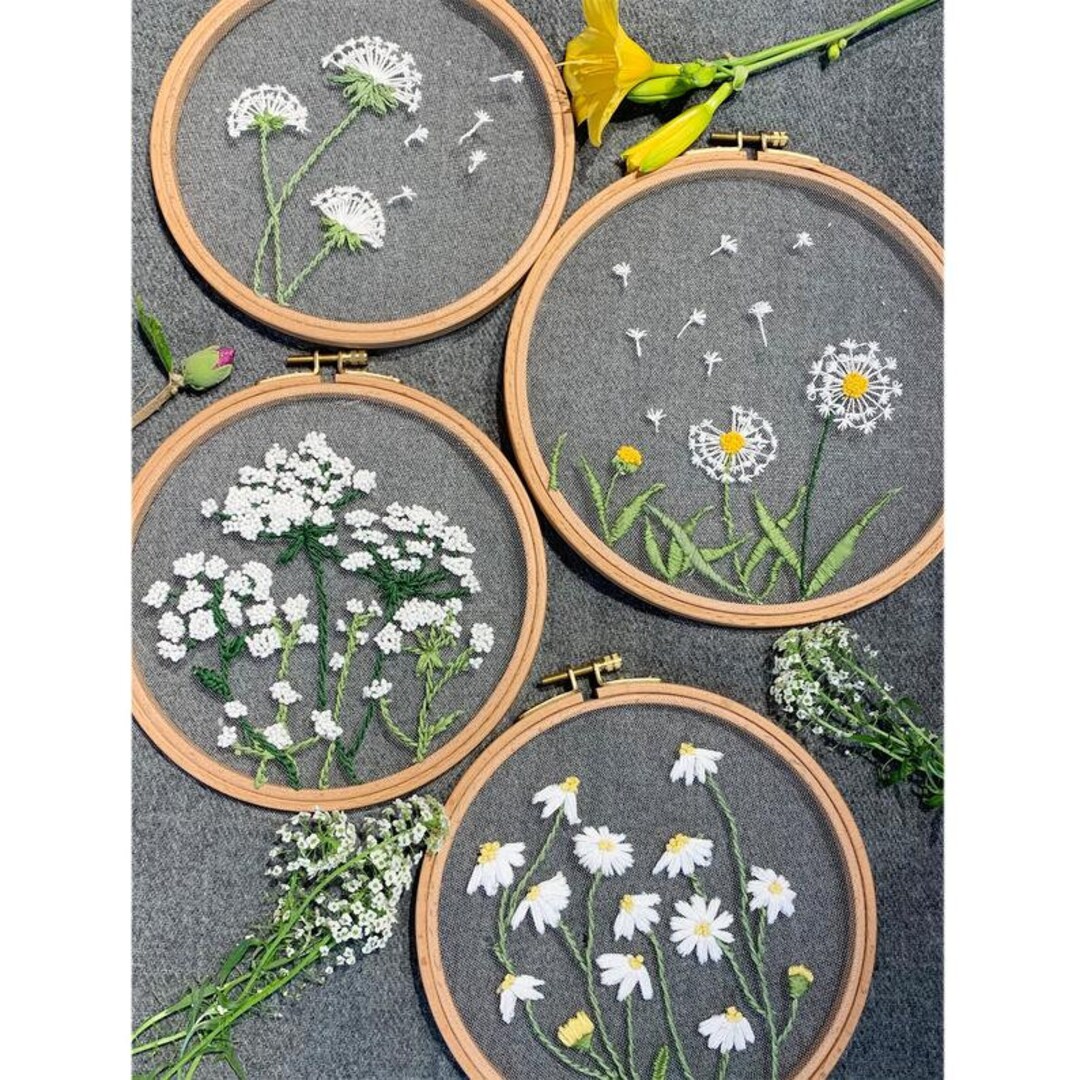 DIY Craft-handmade Embroidery -birthday Gift - Embroidery Kit - Flower ...