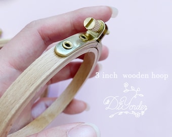 3 Inch Wooden Embroidery Hoop: Hand Embroidery & Display