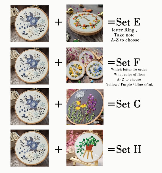 1set Simple DIY Floral Embroidery Kit, Handmade Embroidery Material Set,  For Adults Kids Beginners Lovers, Embroidery Art Craft, Halloween Christmas  N