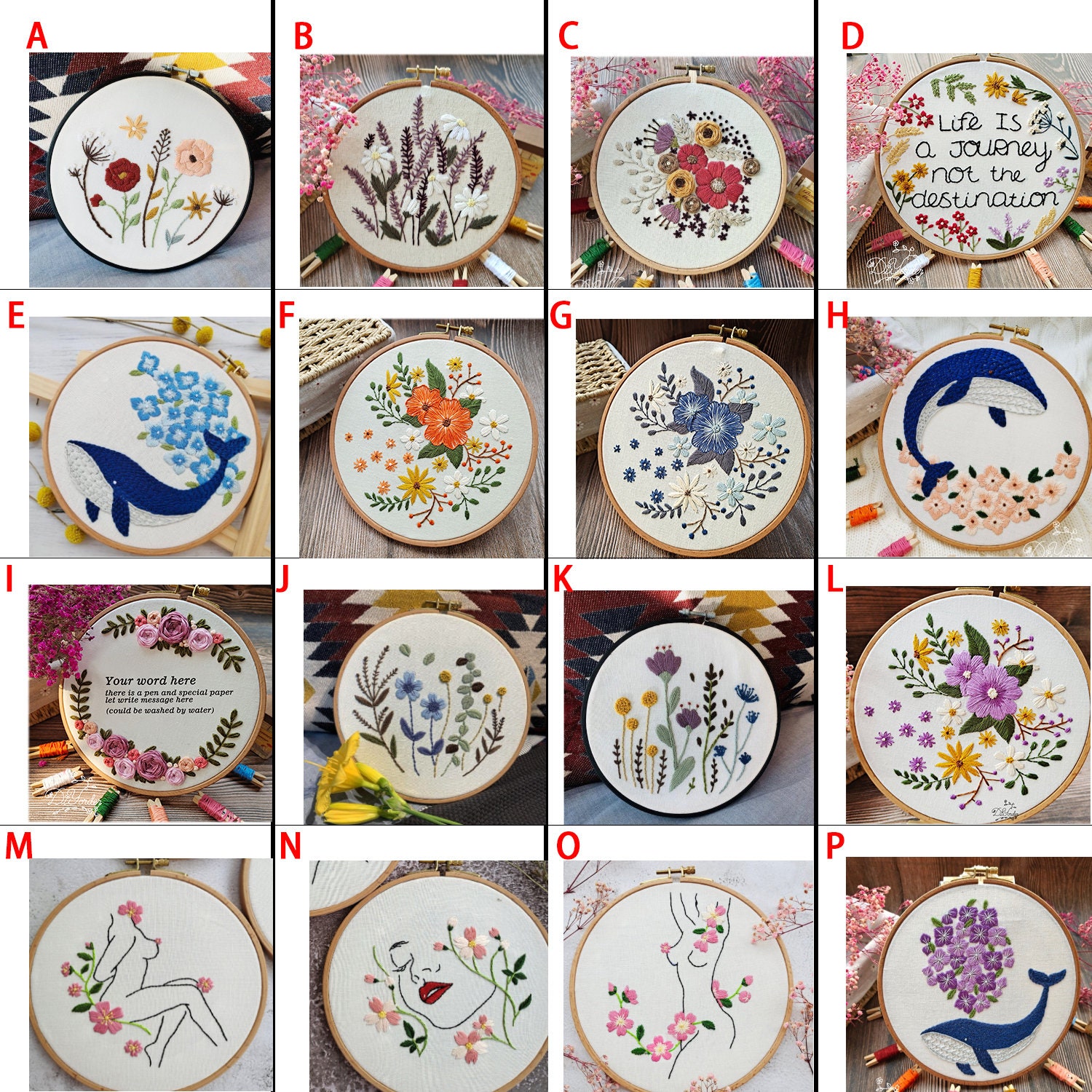 2 pack embroidery kitHandmade Embroiderygift for herFlower Etsy