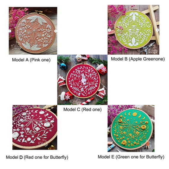 Mandala Simple Embroidery Kit Beginner-embroidery Funny-embroidery Kit  Flower-birthday Gift-handmade Craft-floss-mandala Pattern-sewing Kit 