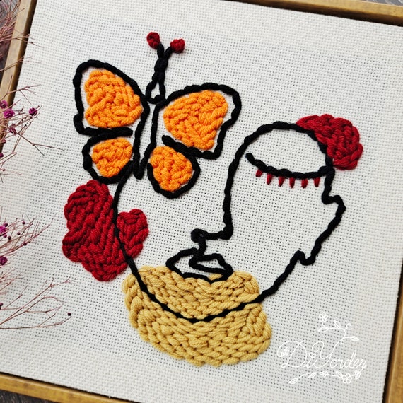 Kit Broderie Punch Needle Licorne - 3 Motifs Pour Débutants, Cercles 16 Cm, Fils Inclus - Loisir Créatif Adulte/enfant