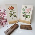 Card Display-wooden table number holders, menu display, photo card holder, wood place card holder, business card holder, photo display