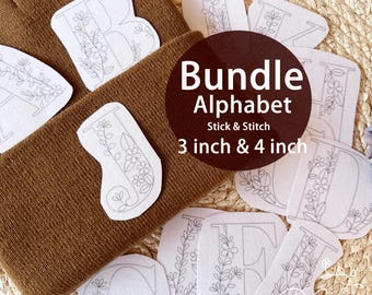 Alphabet A to Z Embroidery Pattern: Stick and Stitch Designs (PDF)