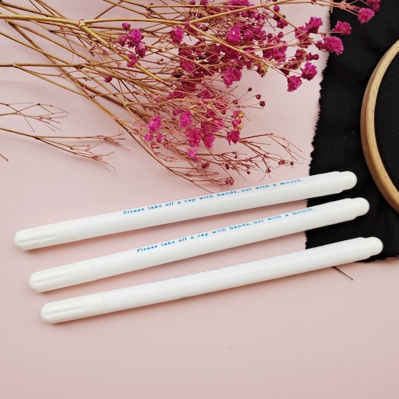 White Fabric Pen, White Roll Pen for Embroidery Pattern Transfer