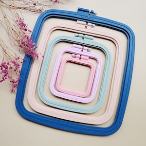 Plastic Embroidery Hoops 4, 6, 8, Tight Grip Pastel Embroidery Hoops, Cross  Stitch Plastic Hoops 