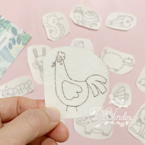 14 arten Tier sticken auf Kinderkleidung, Taschensticker, Blumenstickmuster, DIY Kleidungsstickerei, DIY Taschensticker, Hutsticker, Stoffsticker