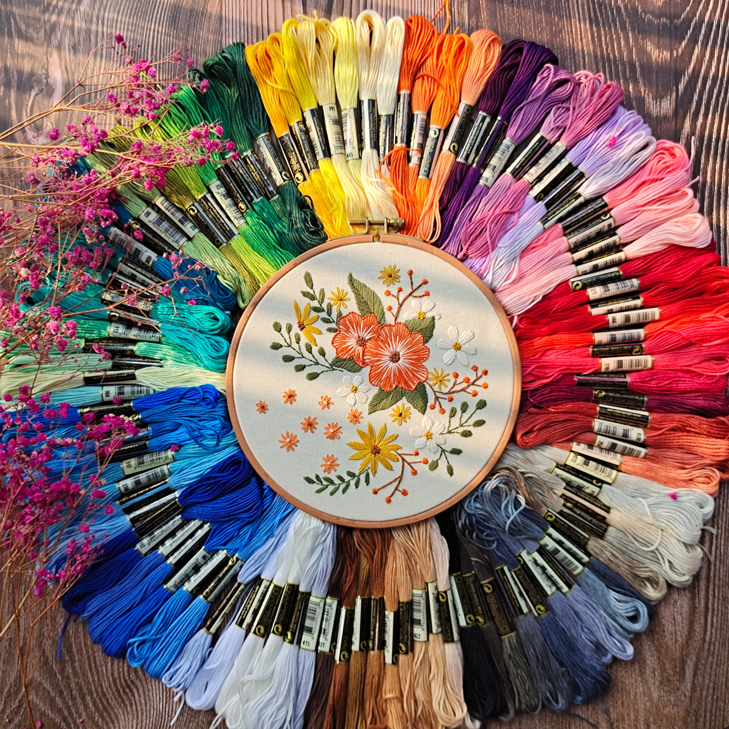 Lot of 59 Embroidery Floss Thread Organizer Box Cross Stitch