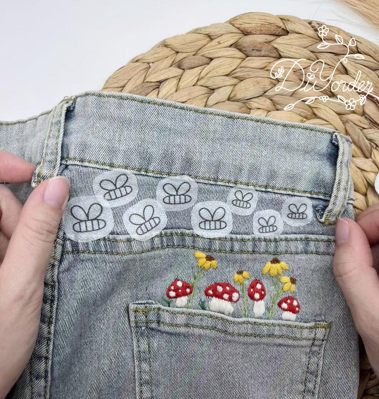 2 Pack DIY Beginner Embroidery Kit- Floral Flower Pattern