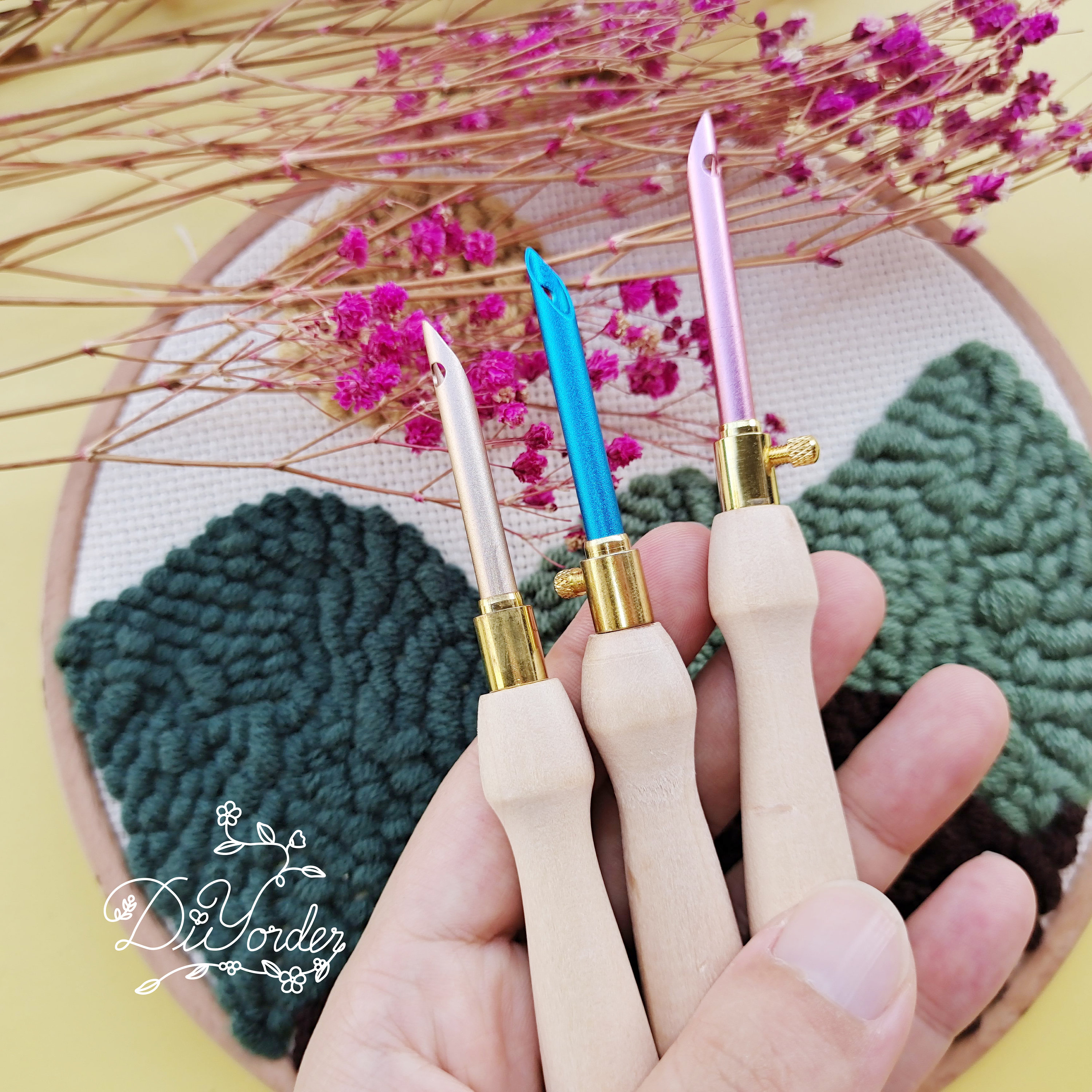 Adjustable Wooden Punch Needle Punch Needles Start Kit Etsy