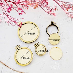 Mini Wooden Embroidery Hoop Kit: Stitching Jewelry Frame