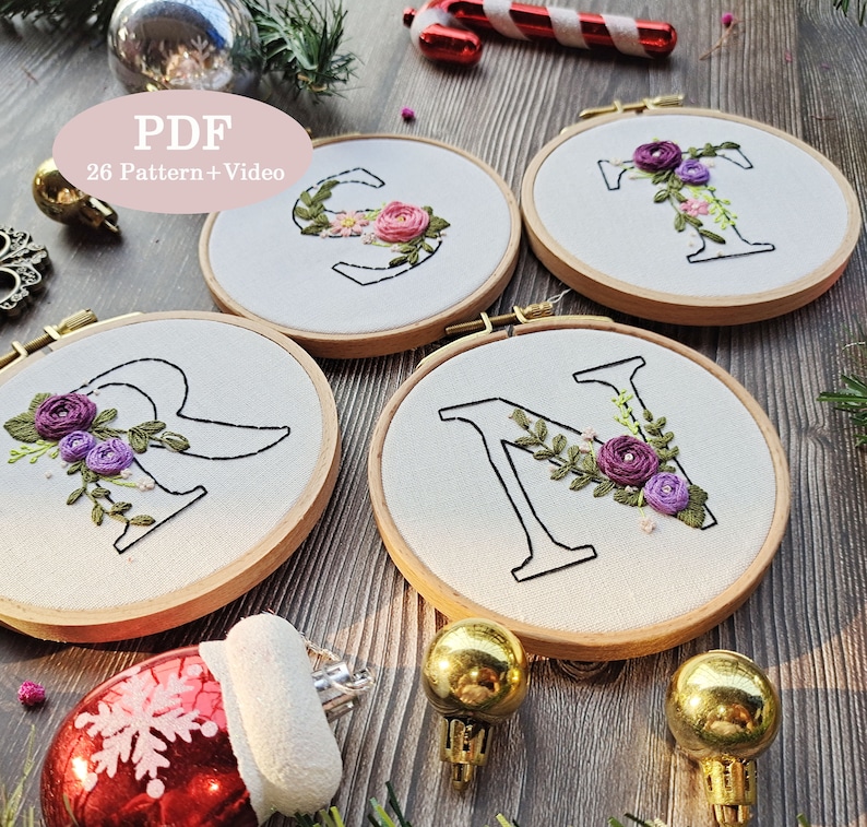 26 Letter A TO Z Embroidery Pattern PDF Embroidery Pattern. Etsy UK