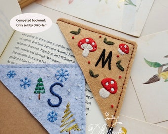 A to Z letter Bookmark - Personalized embroidery felt bookmarks- Corner Bookmark-Birthday Gift-Bookmark corner