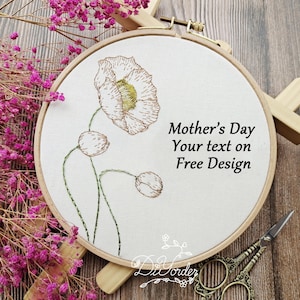 Personalised mother's Day gift Embroidery-Embroidery kit-wall decor-hoop art-handmade with love-Embroidery pattern-Cross stitch-Floss-fabric