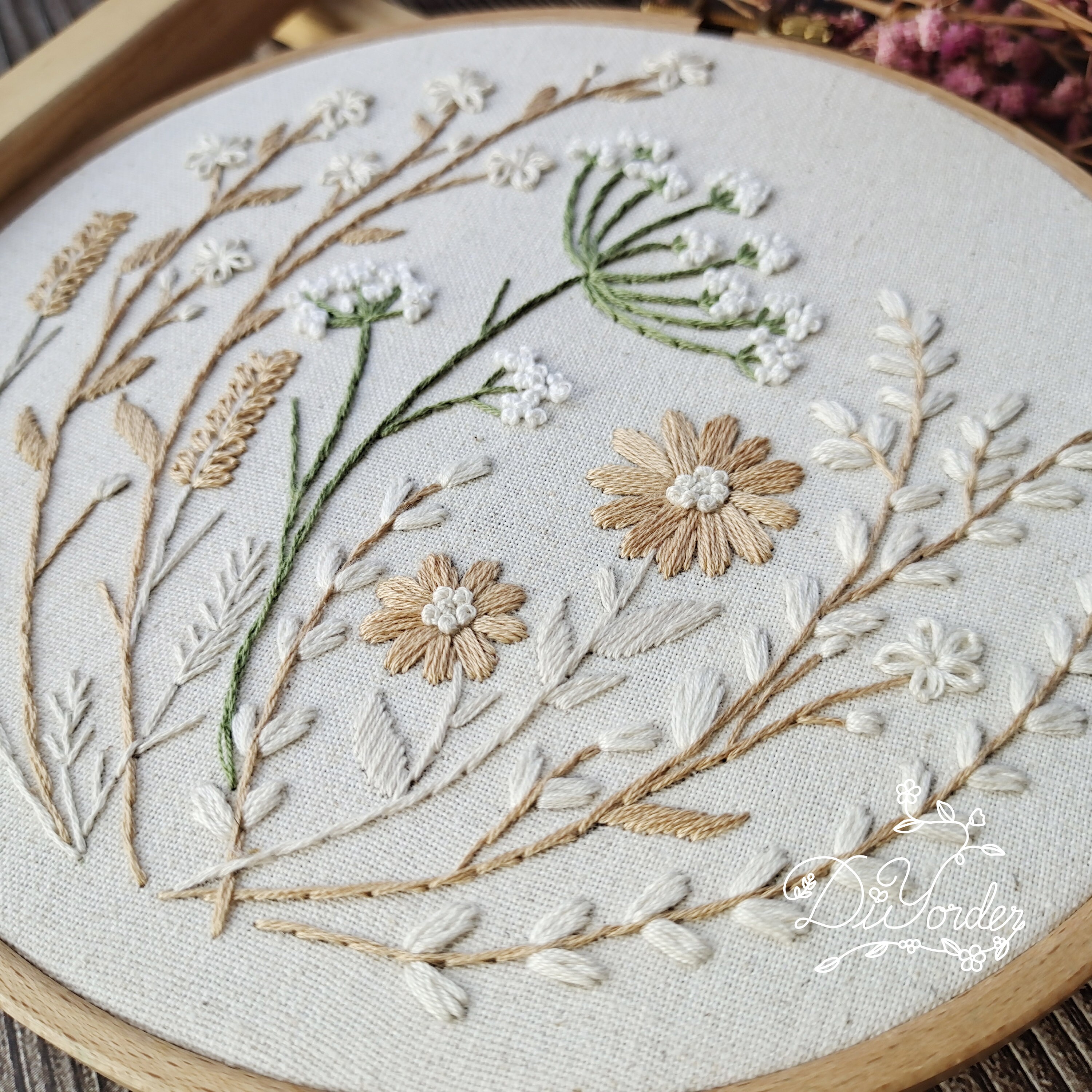 Daisy Flower Embroidery Kit Wedding Embroidery Kitflower Etsy UK
