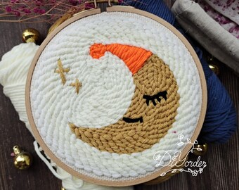 Sleepy Moon Punch Needle Set: Anfänger Nadeln für Anfänger