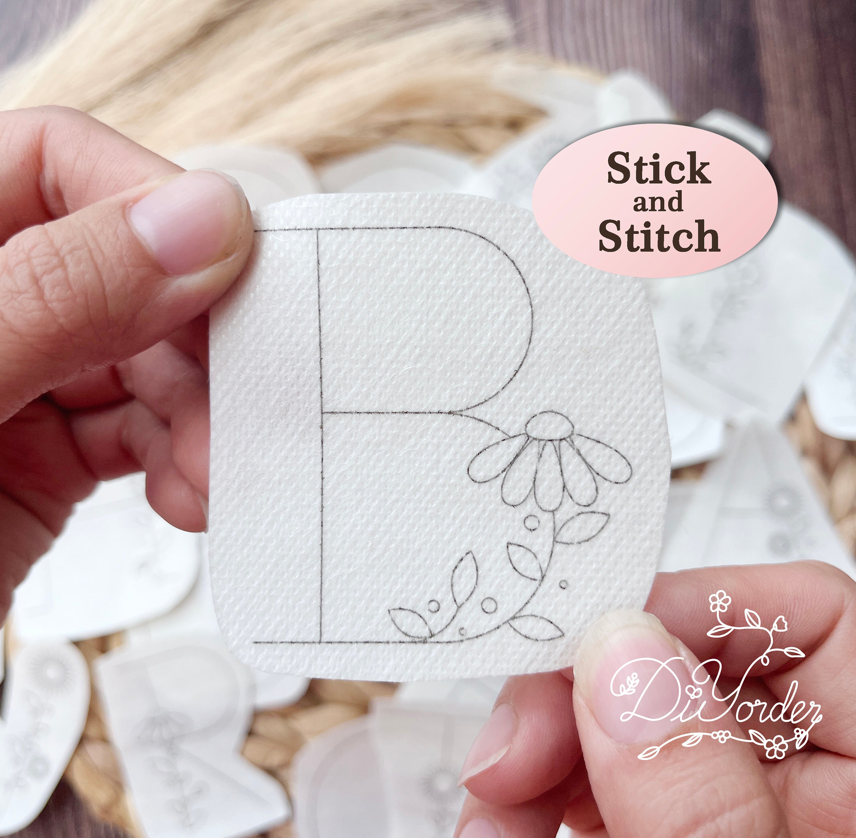 Alphabet Flower Embroidery Pattern: Letter Stick and Stitch - Etsy