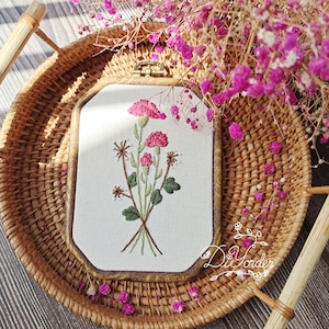 刺繍 - 花の刺繍キット - 花のパターン - 刺繍の花 - 誕生日プレゼント - 子供の工芸品 - 針仕事 - ギフトのアイデア - 家の装飾