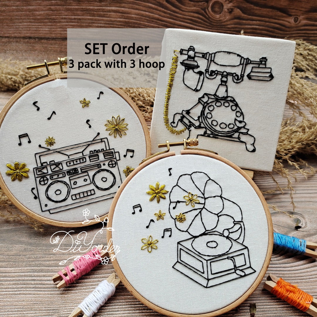 DIY Embroidery Kit: Handmade Needlework, Hoop Art (5x5 Inch) - Etsy