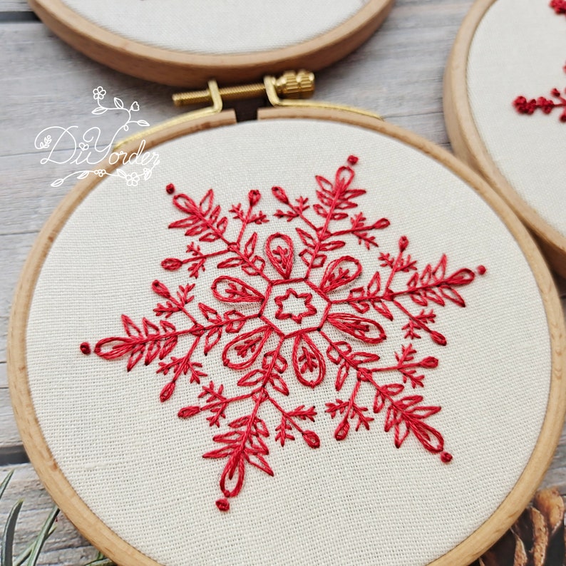 Christmas Tree Ornament Embroidery Kit Christmas Embroidery Etsy