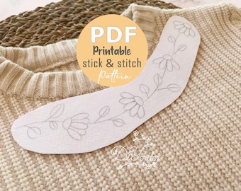 Rose Flower Embroidery Pattern: Stick and Stitch Designs (PDF)