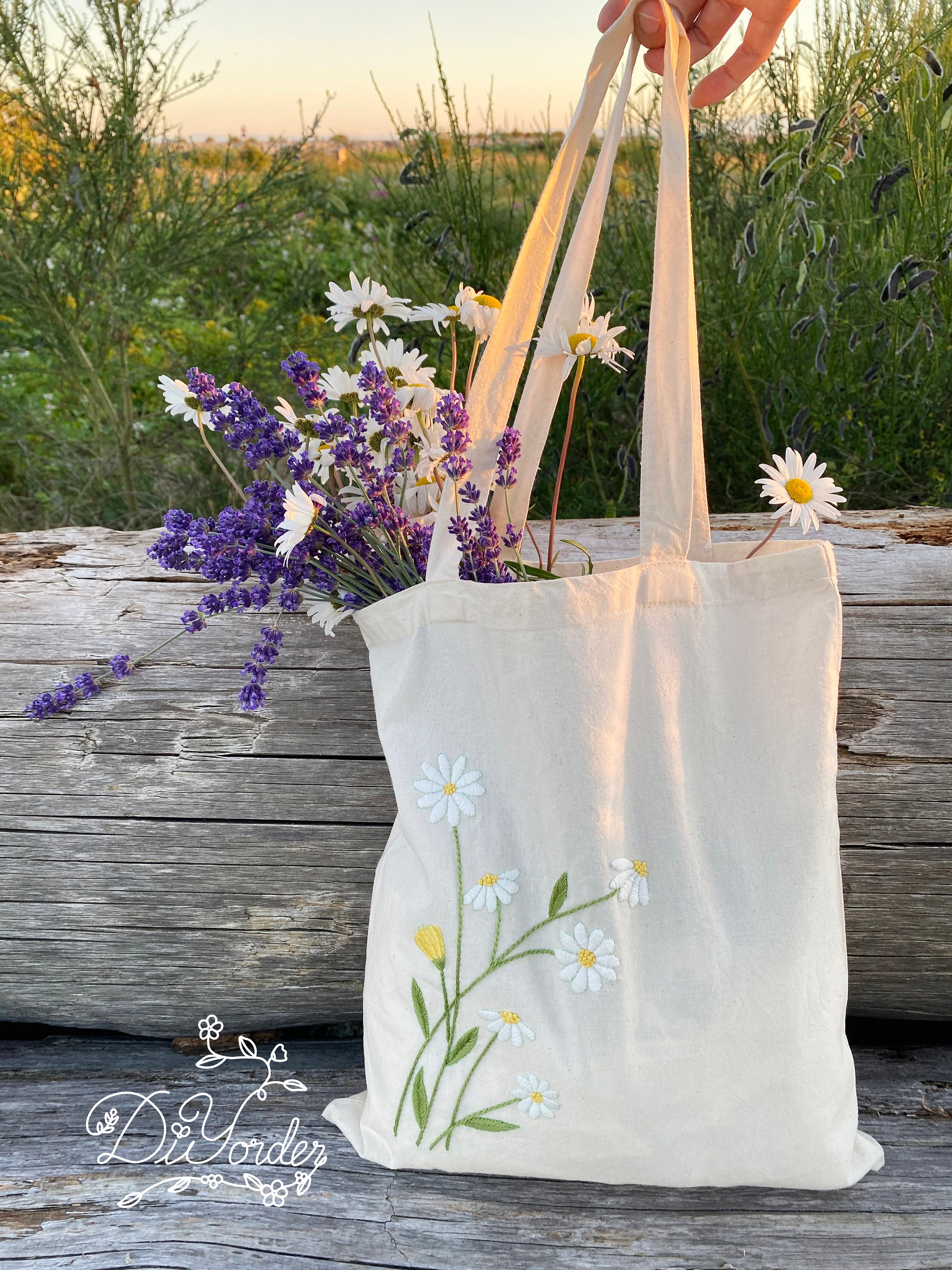 Faith Daisy Flower floral print woman Gift Tote Bag