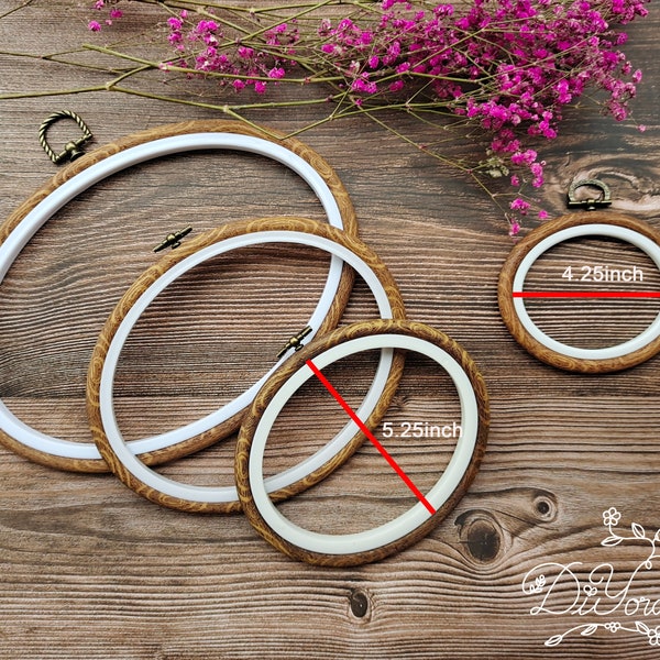 Oval Plastic Embroidery Hoop, Hoop,Plastic Imitation Hoop, Flexi Hoop for Hand Embroidery, Hoop Art, Embroidery Display