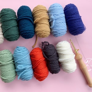3pcs Organic Cotton Yarn Pure Color Crochet Yarn Soft Strands Hank Knit  Washable