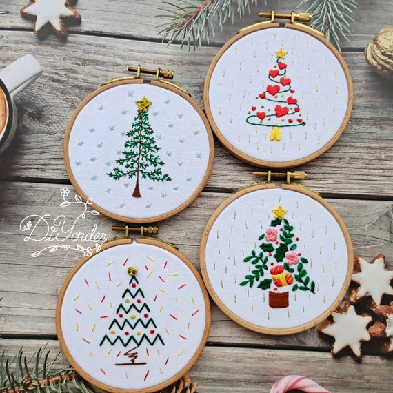 Christmas Tree Ornament Kit Christmas Ornament Embroidery Kit christmas Gift christmas Decoration christmas Wall Art birthday Gift Etsy UK