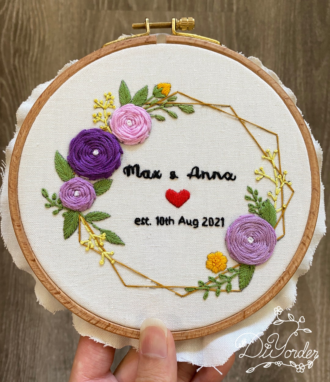 motif de broderie anniversaire 10 ans de mariage