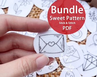 Sweet Envelope of Christmas Ornament Embroidery Pattern: Stick and Stitch Designs (PDF)