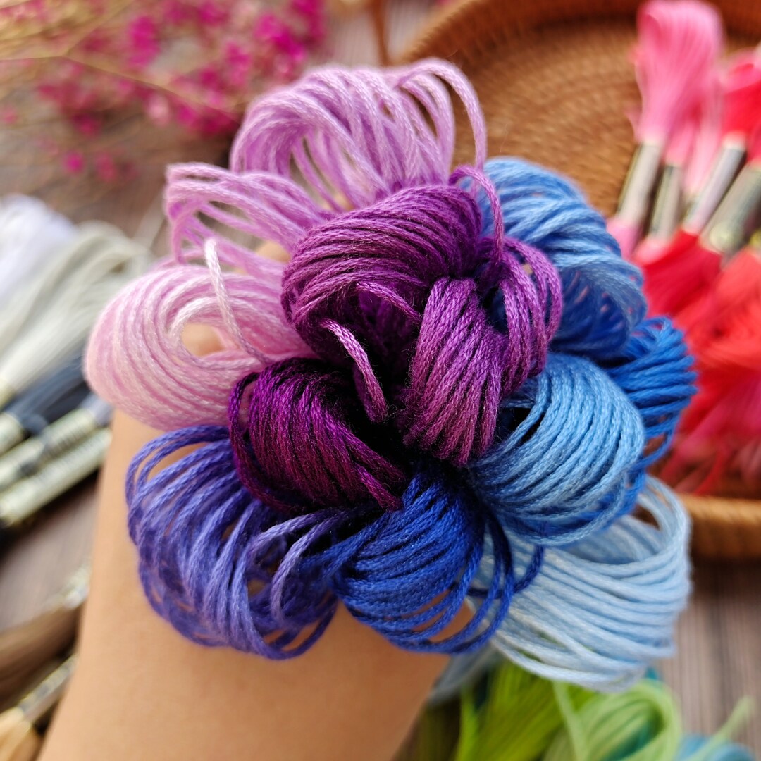 50 Pcs Colorful Floss Embroidery Thread Skeins 8.7y Embroidery Thread