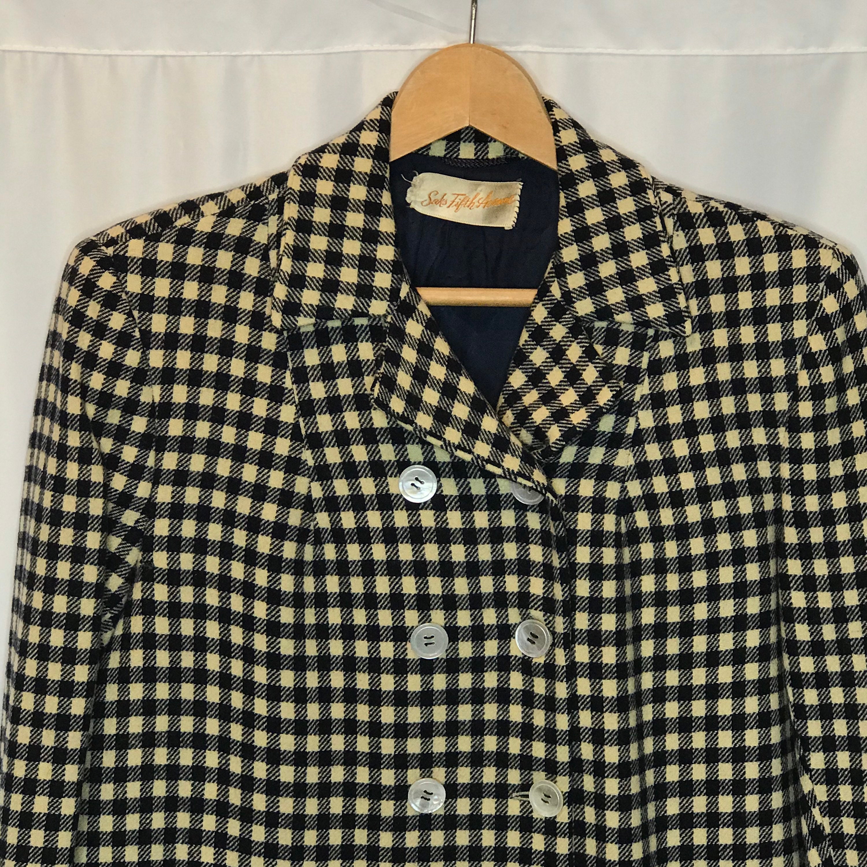 Vintage 60s Saks Fifth Avenue Wool Blazer Womens Large | Etsy