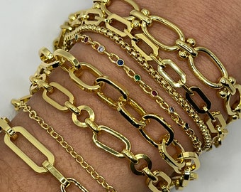 Gold filled chain bracelet