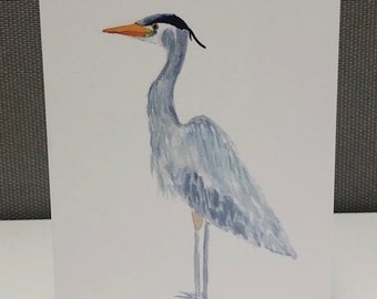 Great blue heron Greeting card set of five