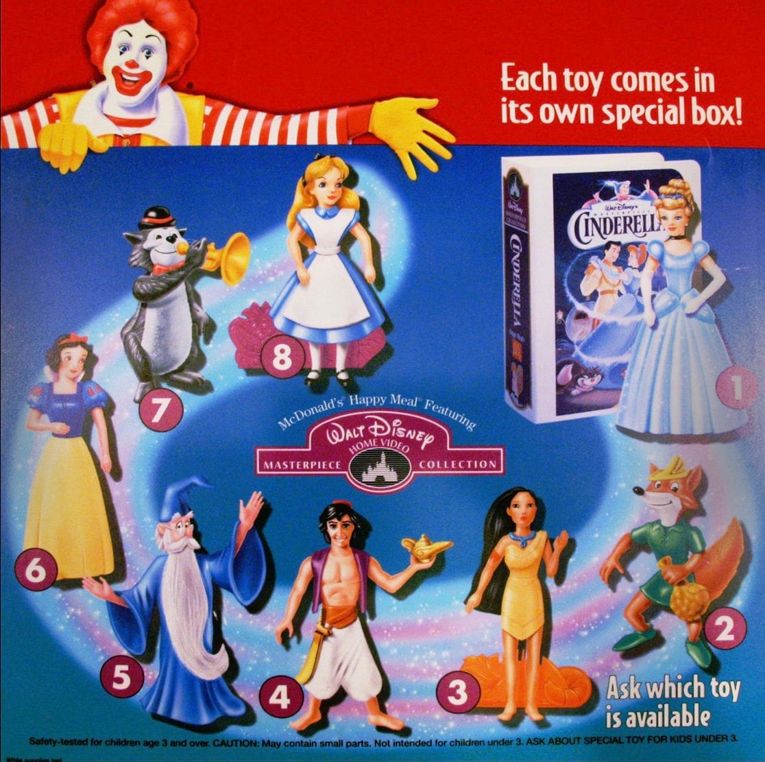 Vintage Mcdonalds Happy Meal Toys Walt Disney Home Video Etsy