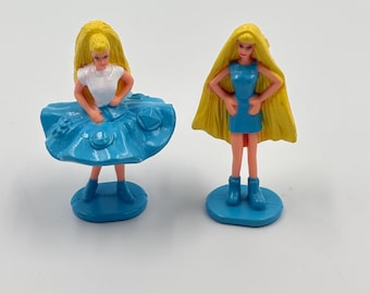 Accesorios vintage de la tienda de juguetes Toys R Us de Barbie, mini Barbies de 1998, adornos de PVC para tartas