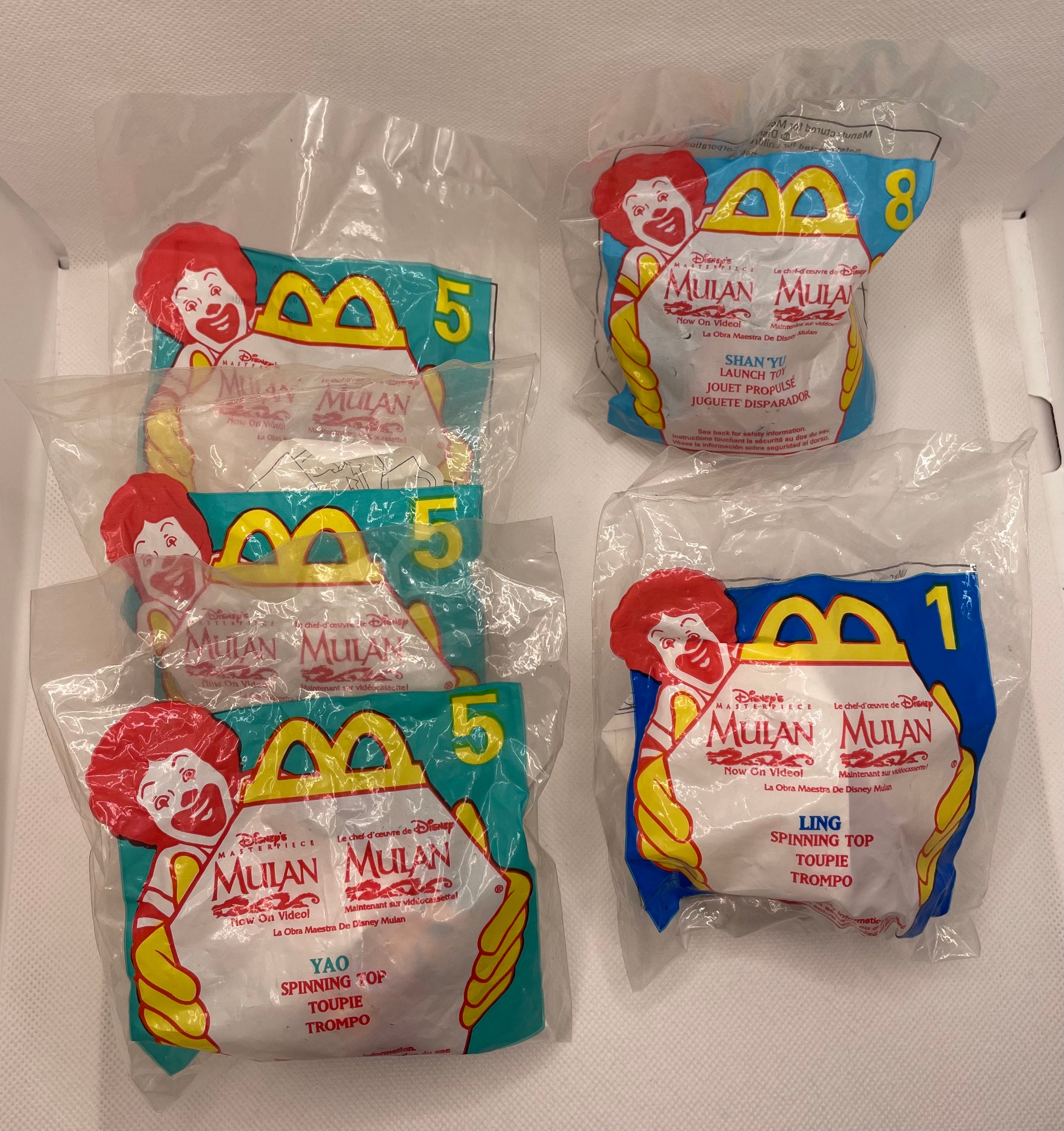 Vintage McDonald’s Disney’s Mulan Happy Meal Toys 90’s You Choose Your Toy