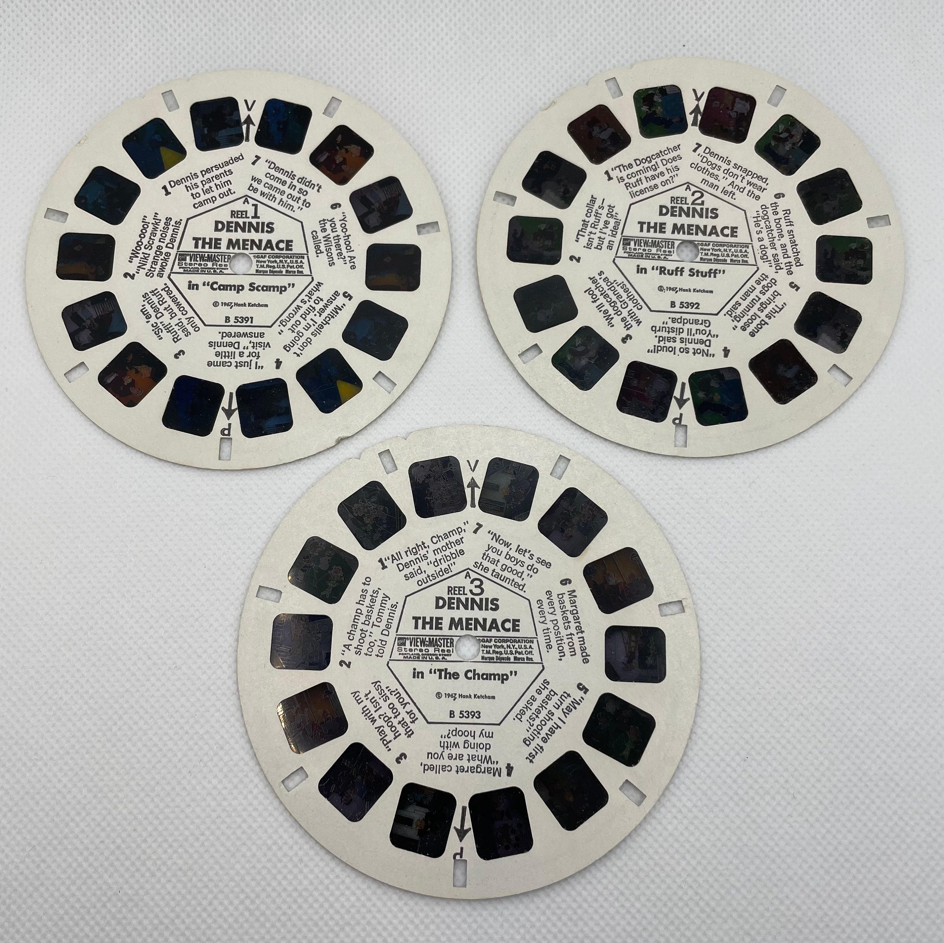 Carretes antiguos View Master ~ Dennis The Menace ~ 1967 GAF Corporation -  Etsy México, image size:3000x2995