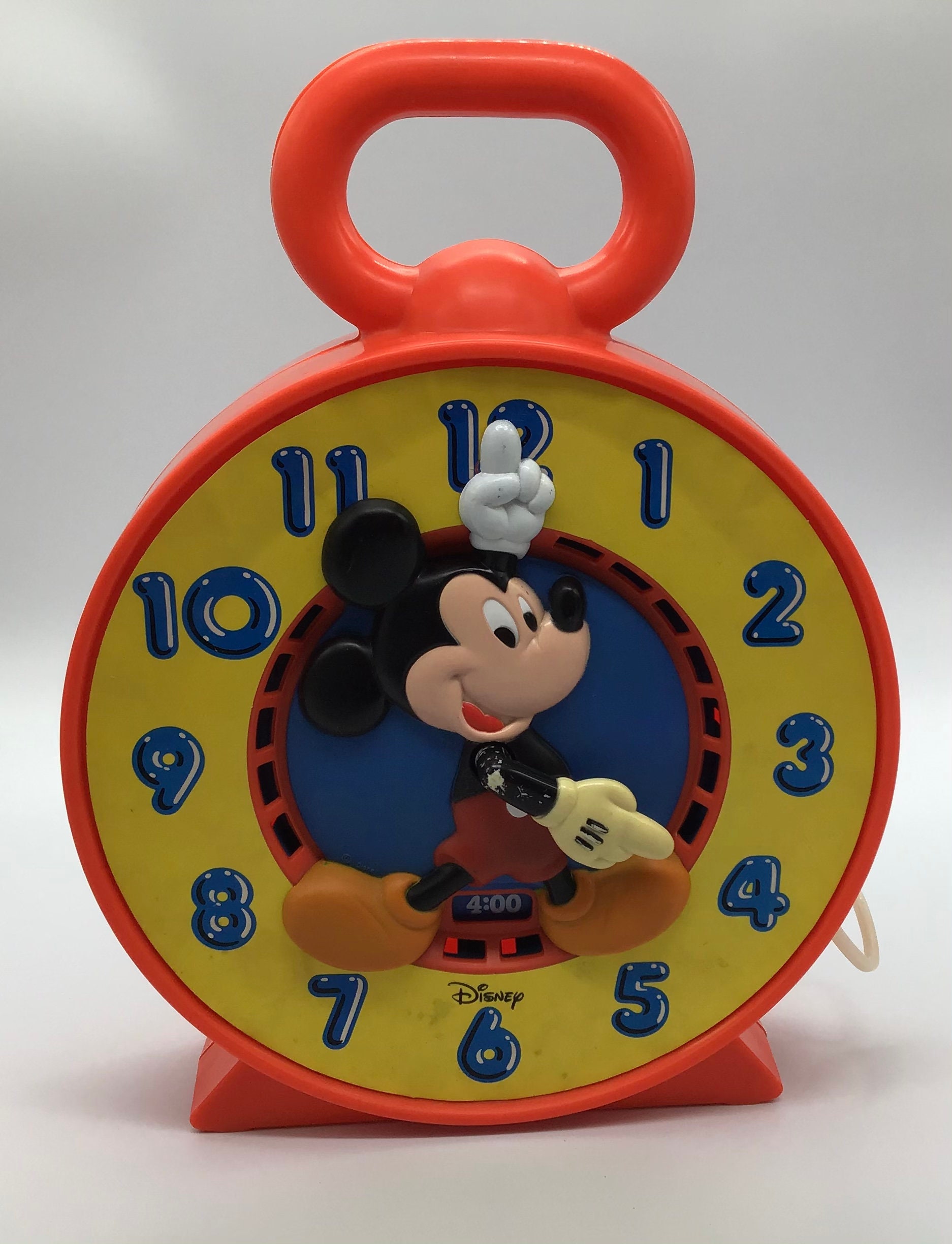 Vintage Mattel Mickey Mouse Talking Time Clock 1981 WORKS Etsy