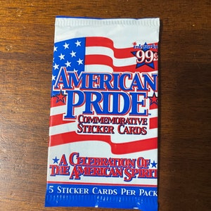 1 paquet de cartes d'autocollants commémoratifs American Pride