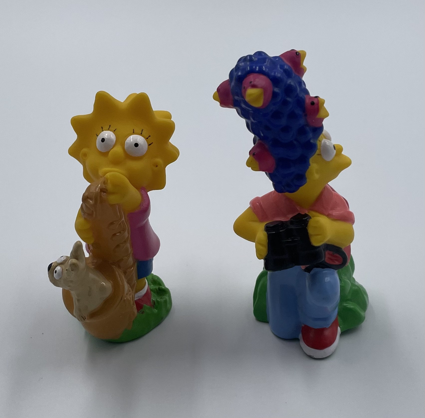 Vintage Simpsons Lisa and Marge Burger King Rubber Meal Toys 1990