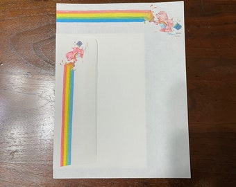 Vintage Care Bears Stationary Set Paper/Envelope 80’s