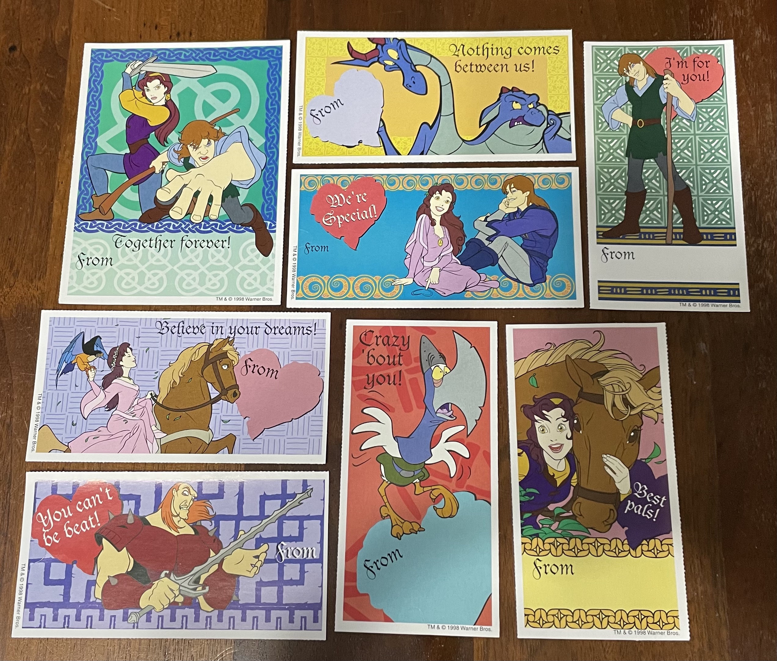 Quest for Camelot 8 Valentines Pack 1998 Etsy