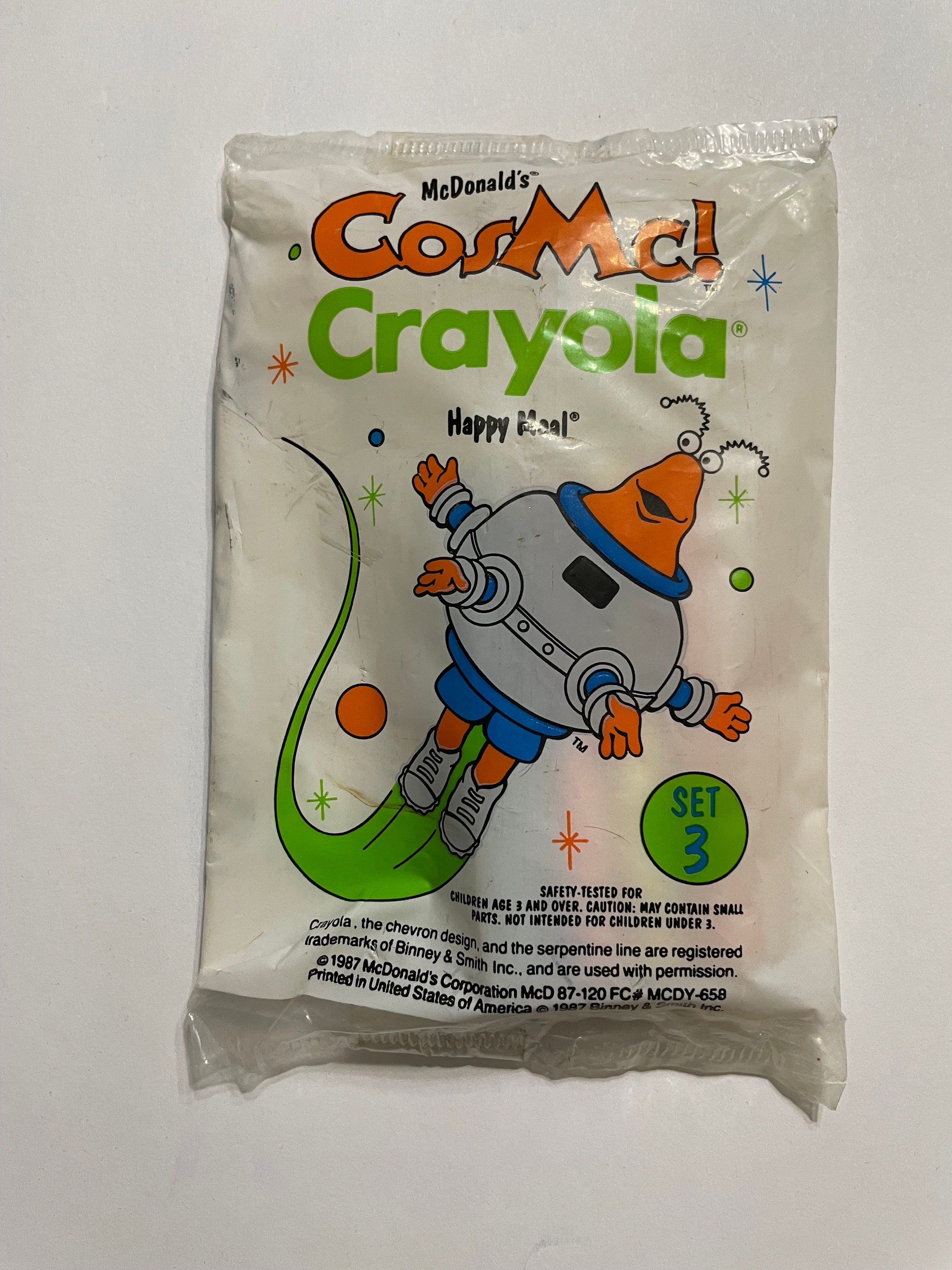 1987年 マクドナルド COSMAC Crayola ミールトイボックス 紙物
