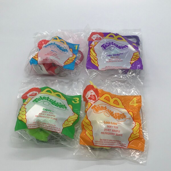 Vintage McDonald’s Happy Meal Toys ~ Teletubbies Set of 4 ~ 2000 ~ Complete Set ~ NIP